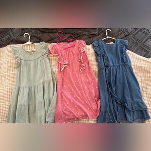 3 dresses for $10! sz 7/8. 3 dresses.Great for spring, summer &fall. Great shape
